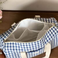 sac à langer vichy bleu