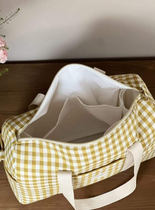 sac à langer vichy ocre