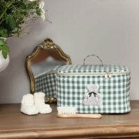 vanity cottage vichy vert broderie ourson