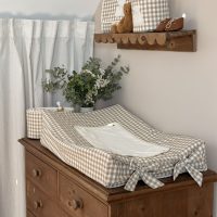housse de matelas à langer sofalange vichy beige