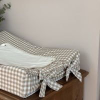 housse de matelas à langer sofalange vichy beige