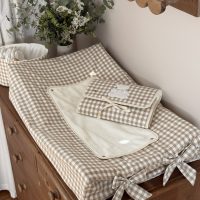 housse de matelas à langer sofalange vichy beige