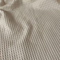 tissu nid d'abeille écru pour couverture bébé
