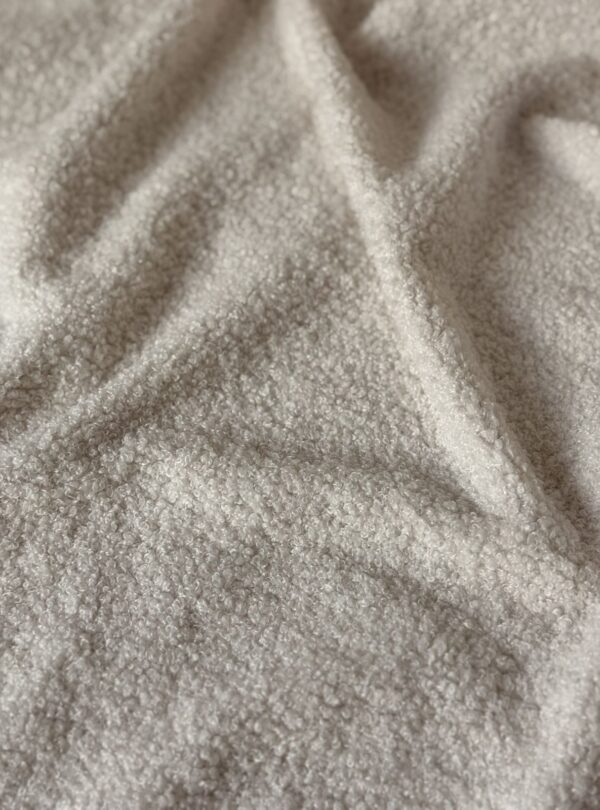 teddy bouclette écru tissu teddy bouclette écru pour couverture bébé
