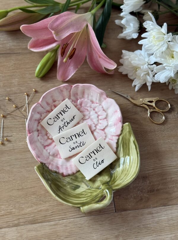 étiquettes carnet de santé personnalisé