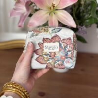 mini trousse de toilette taille S en jacquard fleuri