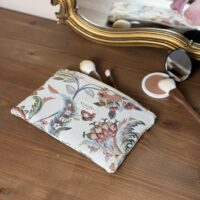 pochette plate en jacquard fleuri