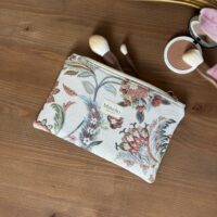 pochette plate en jacquard fleuri