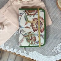 protège carnet de santé jacquard fleuri personnalisé
