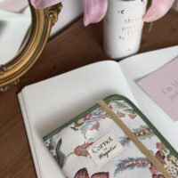 protège carnet de santé personnalisé jacquard fleuri