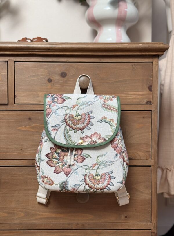sac à dos enfant jacquard fleuri