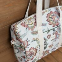 sac à langer jacquard fleuri