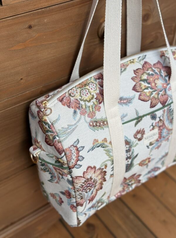 sac à langer jacquard fleuri (2) sac à langer jacquard fleuri