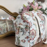 sac à langer jacquard fleuri