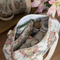 sac à langer jacquard fleuri