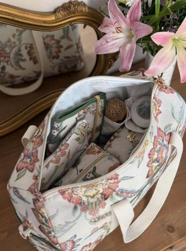 sac à langer jacquard fleuri (5) sac à langer jacquard fleuri