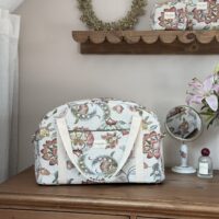 sac voyage en jacquard fleuri