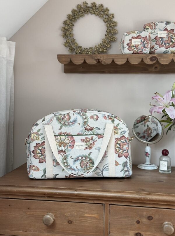 sac voyage en jacquard fleuri