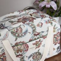 sac voyage en jacquard fleuri