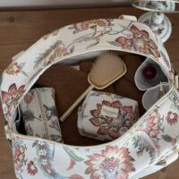 sac voyage en jacquard fleuri