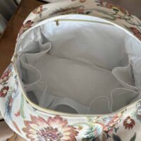 sac voyage en jacquard fleuri