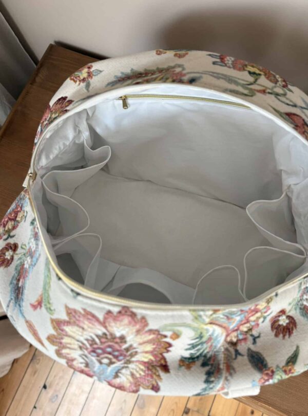 sac voyage en jacquard fleuri