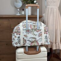 sac voyage en jacquard fleuri