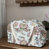 sac voyage en jacquard fleuri