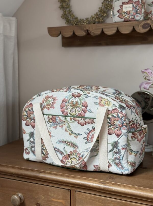 sac voyage en jacquard fleuri