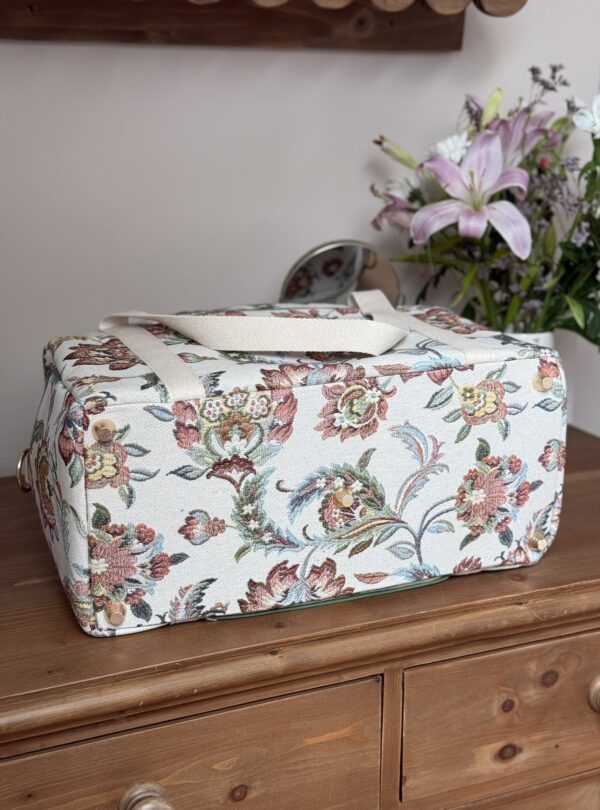 sac voyage en jacquard fleuri