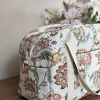 sac voyage en jacquard fleuri