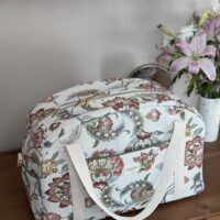 sac voyage en jacquard fleuri