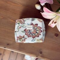 trousse de toilette taille M en jacquard fleuri