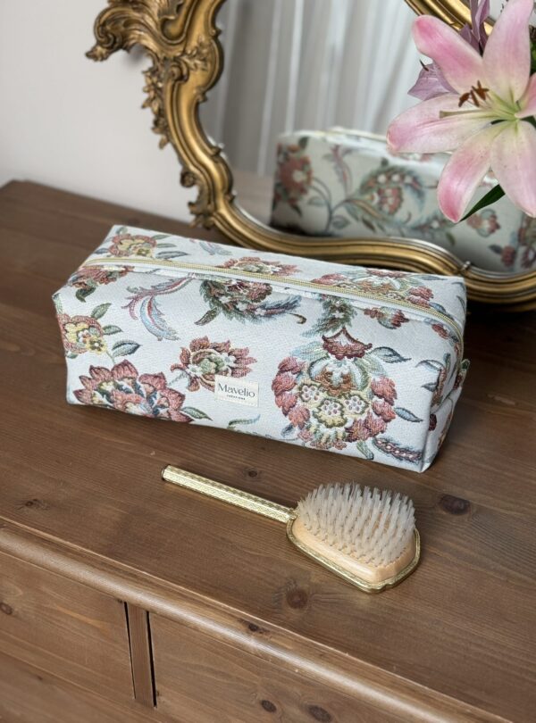 trousse de toilette XL jacquard fleuri