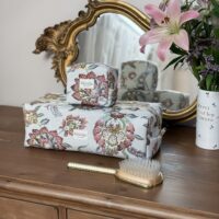 trousses de toilette XL et S en jacquard fleuri