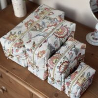 trousses de toilette jacquard fleuri