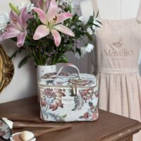 vanity taille M en jacquard fleuri