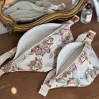 deux sacs bananes en jacquard fleuri