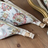 deux sacs bananes en jacquard fleuri