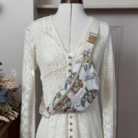 sac banane standard jacquard fleuri