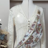 sac banane xl jacquard fleuri