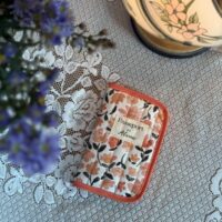 protège passeport matelassé prairie écru personnalisé