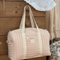 sac à langer matelassé beige rosé
