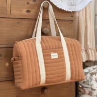 sac à langer matelassé caramel