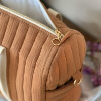 sac à langer matelassé caramel