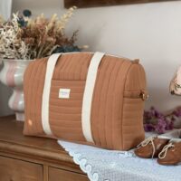sac à langer matelassé caramel