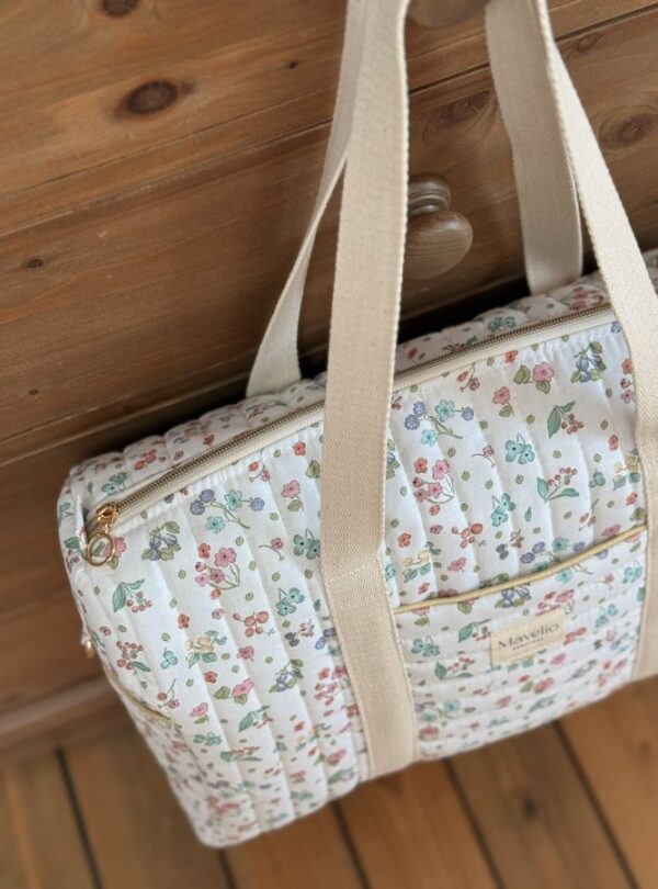 sac à langer matelassé jardin d'été