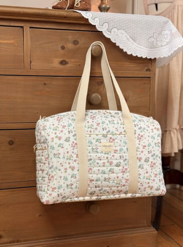 sac à langer matelassé jardin d'été