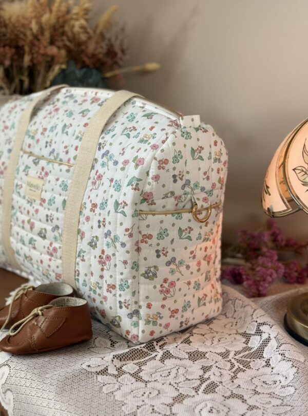 sac à langer matelassé jardin d'été
