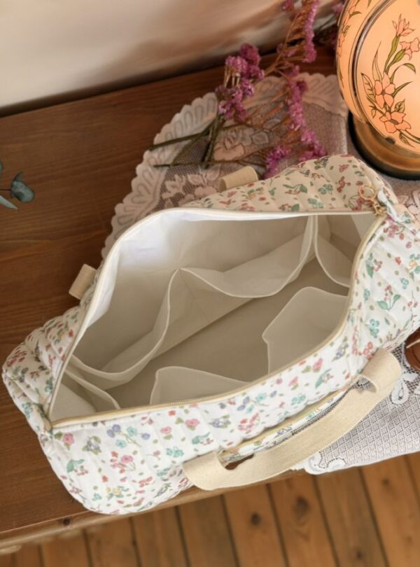 sac à langer matelassé jardin d'été